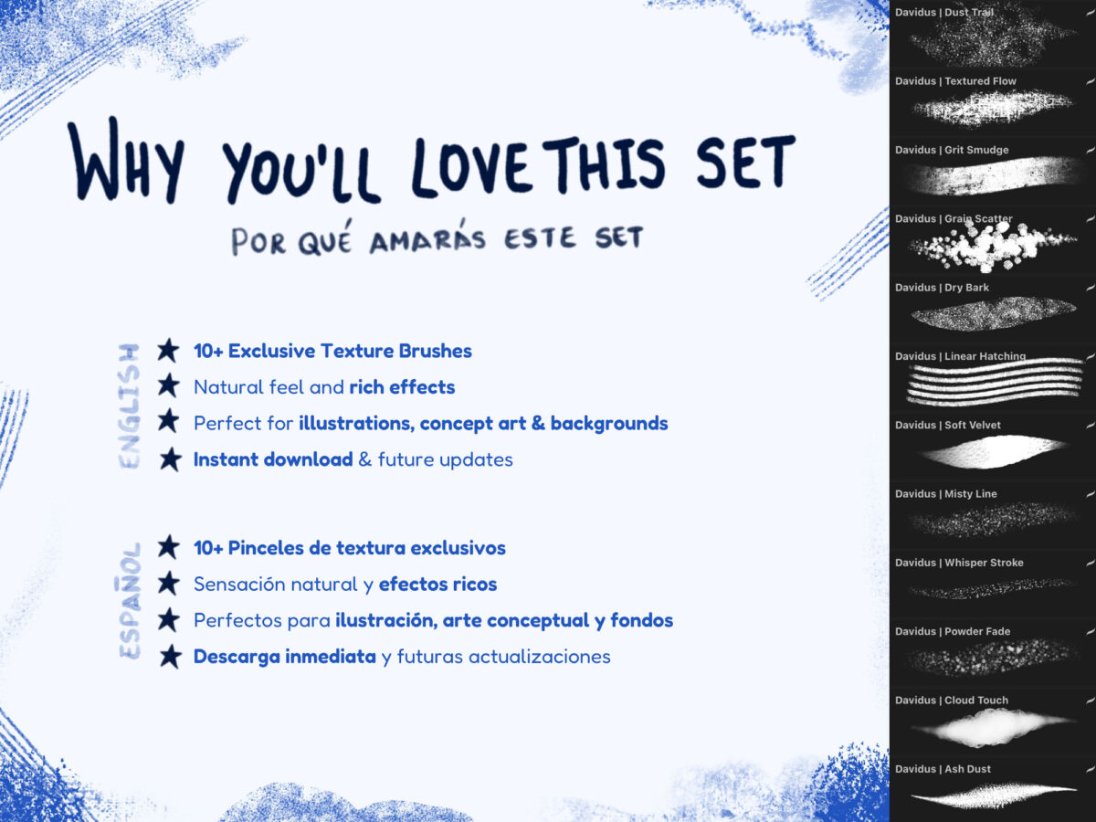 Texture Brush Set for Procreate - Textured & Artistic Brushes