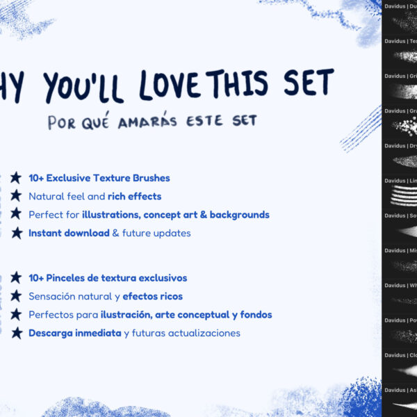 Texture Brush Set for Procreate - Textured & Artistic Brushes