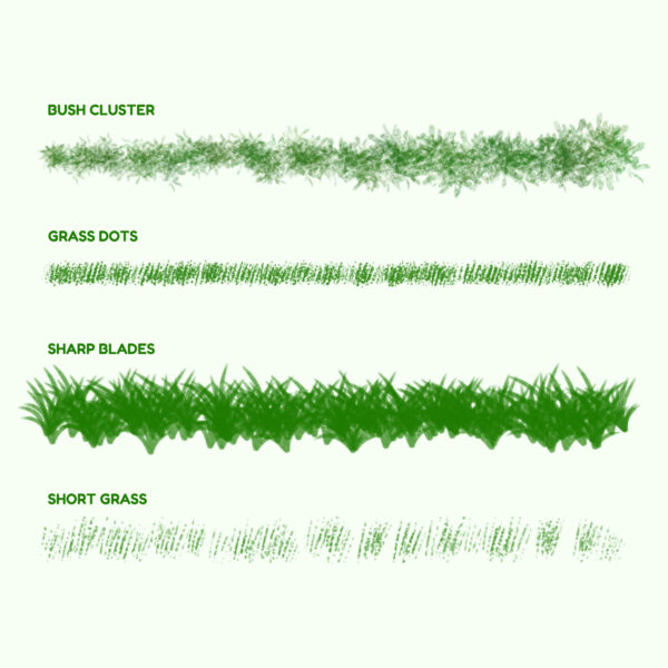 Foliage & Grass Brush Set for Procreate - Realistic Nature Brushes
