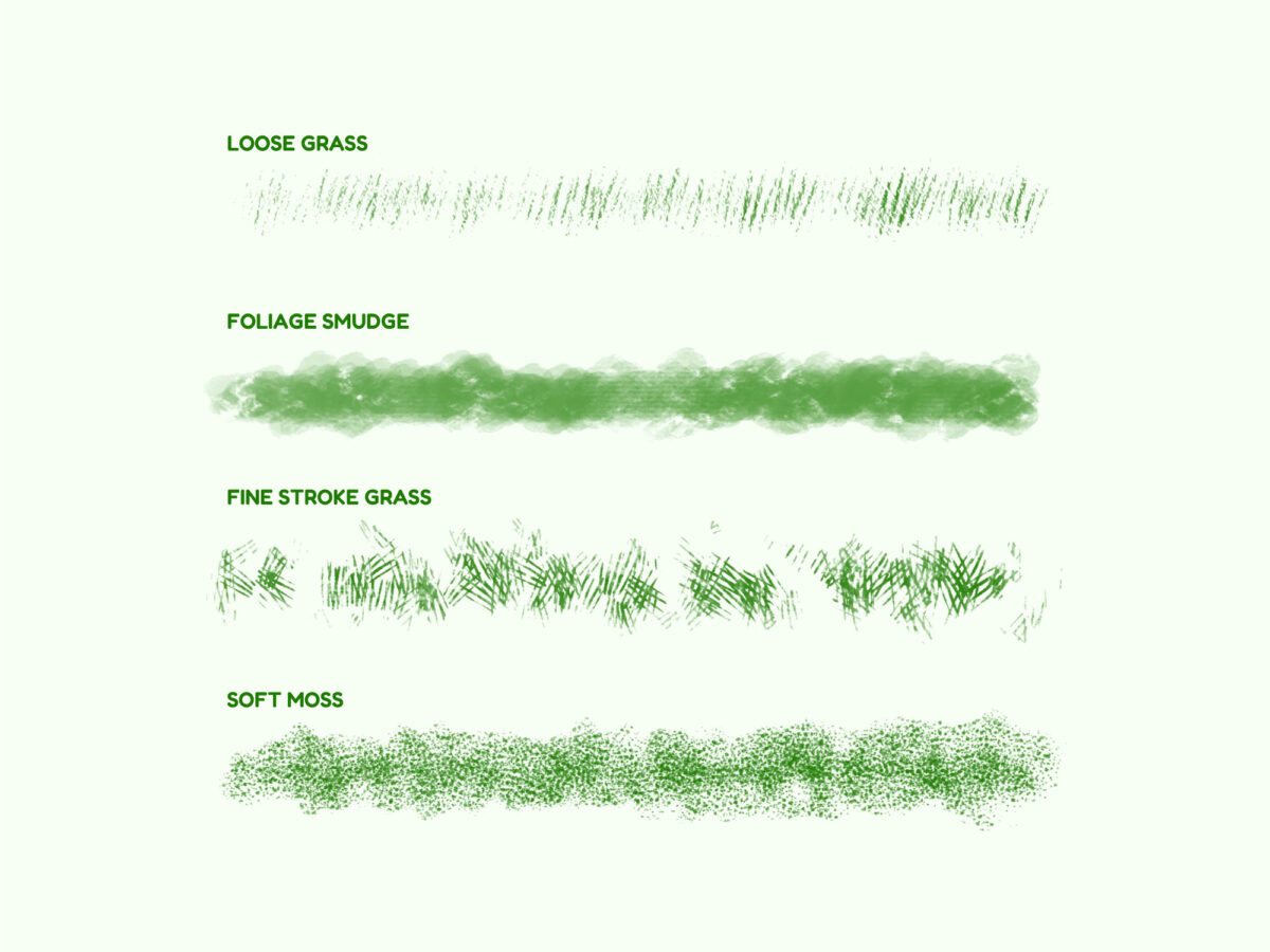 Foliage & Grass Brush Set for Procreate - Realistic Nature Brushes