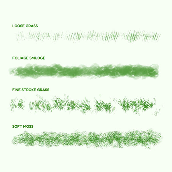 Foliage & Grass Brush Set for Procreate - Realistic Nature Brushes