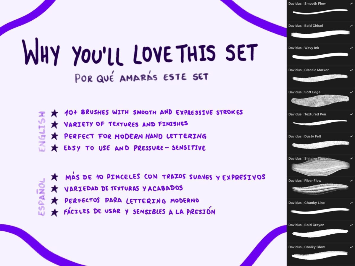 Lettering Brush Set for Procreate - Calligraphy & Hand Lettering Brushes