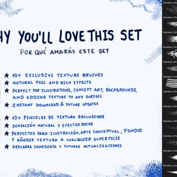 Texture Brush Set for Procreate - Textured & Artistic Brushes