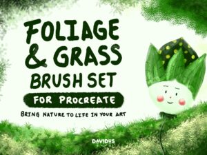 Foliage & Grass Brush Set for Procreate - Realistic Nature Brushes
