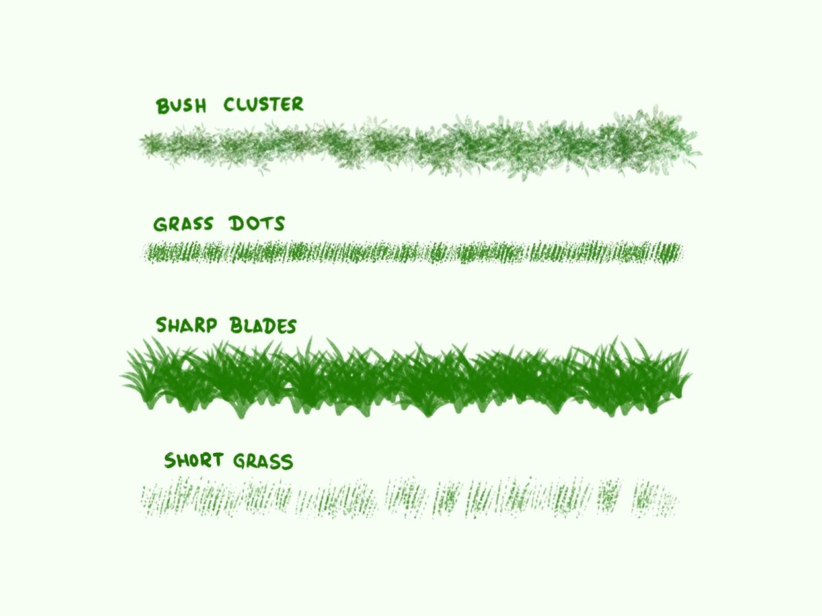 Foliage & Grass Brush Set for Procreate - Realistic Nature Brushes