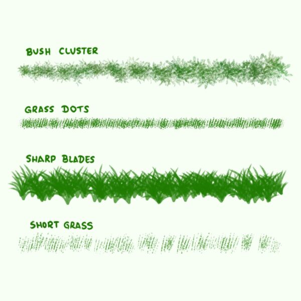 Foliage & Grass Brush Set for Procreate - Realistic Nature Brushes