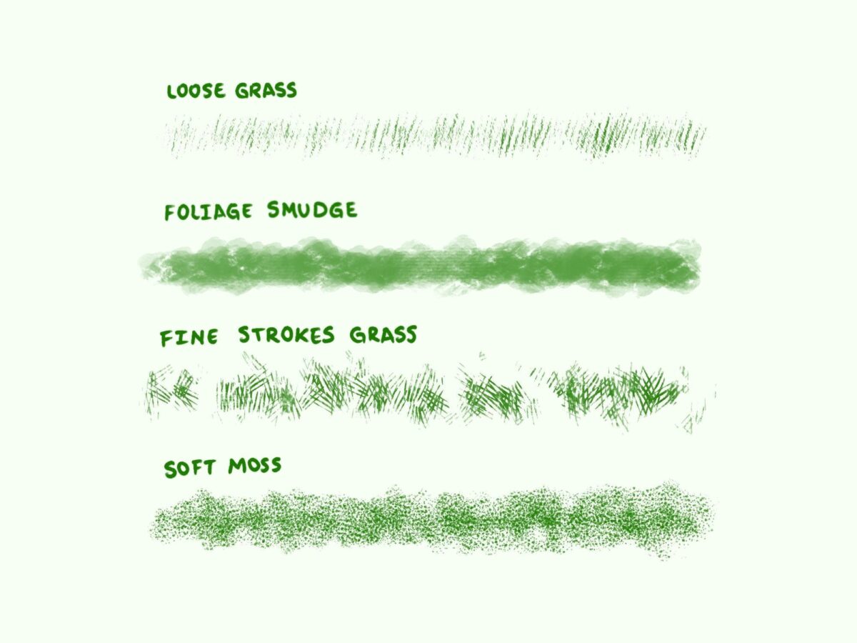 Foliage & Grass Brush Set for Procreate - Realistic Nature Brushes