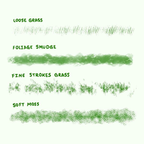 Foliage & Grass Brush Set for Procreate - Realistic Nature Brushes
