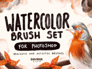 Professional Watercolor Brushes for Adobe Photoshop - Realistic & Artistic
